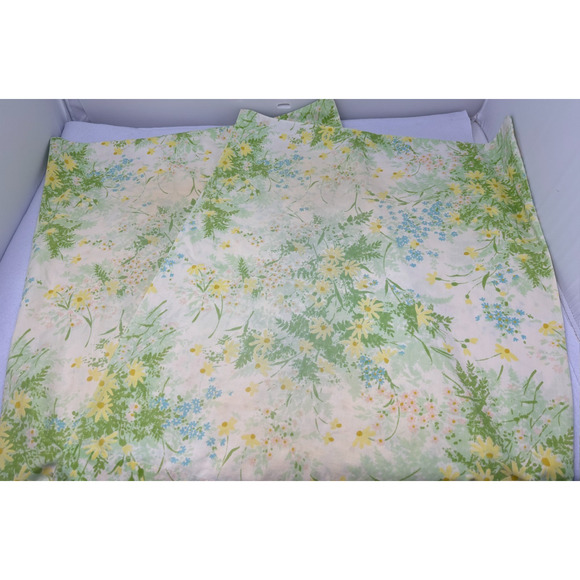 Vintage Pillowcase Set Standard Floral Percale 80s - Picture 1 of 4